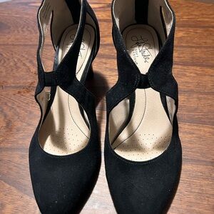 LifeStride Women’s Black Suede Pumps Size 8.5M Giovanna 2 Comfort Heels